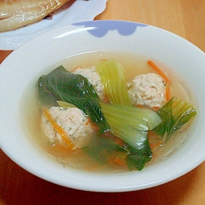 鶏団子の春雨スープ